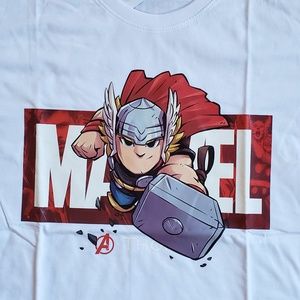 NWT Thor Marvel Tee Shirt - White Red Yellow Blue Gray Shirt